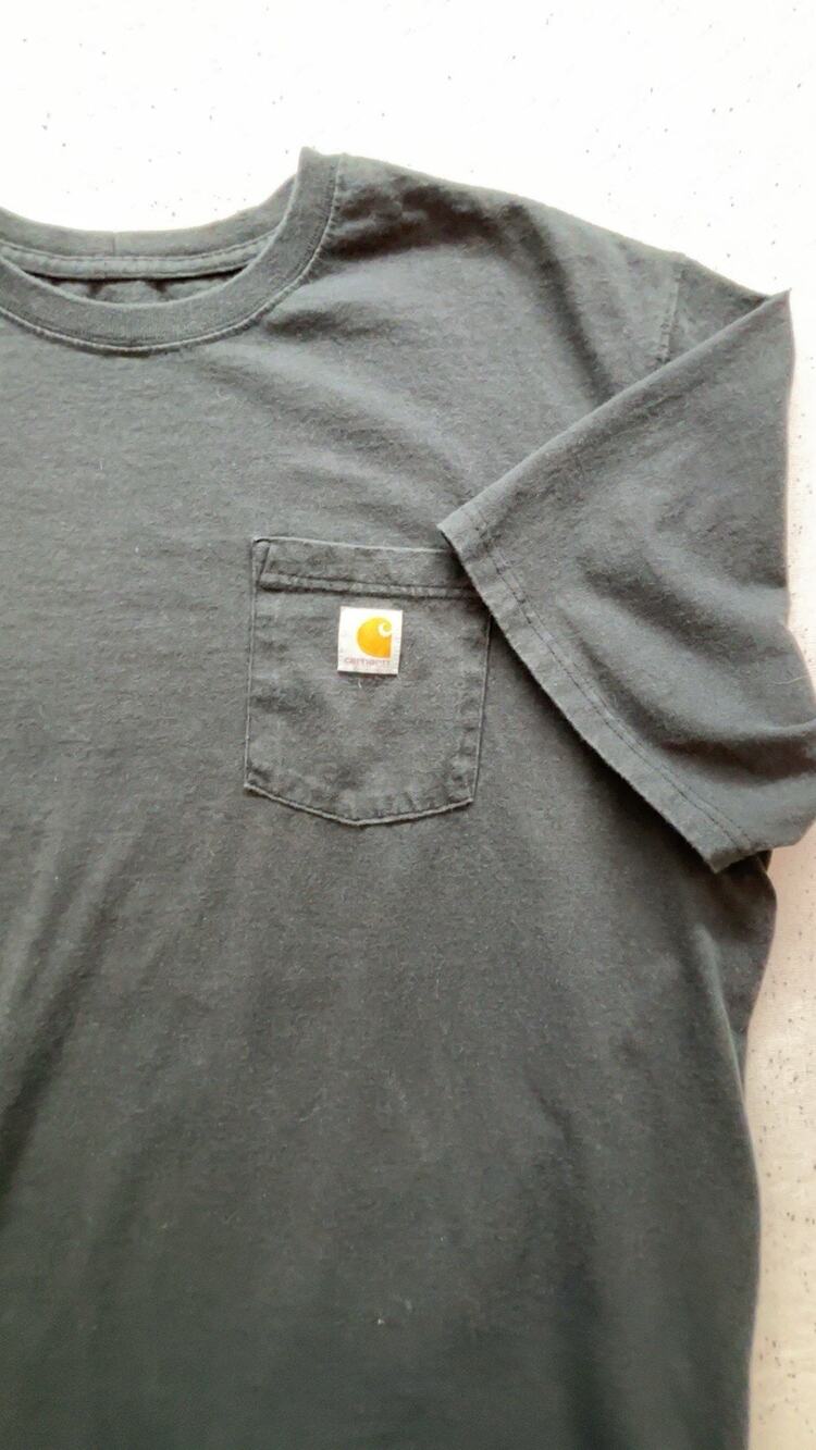 Carhartt K87 Men's Loose Fit Heavyweight Pocket T-Shirt Faded Black Grey 2XL